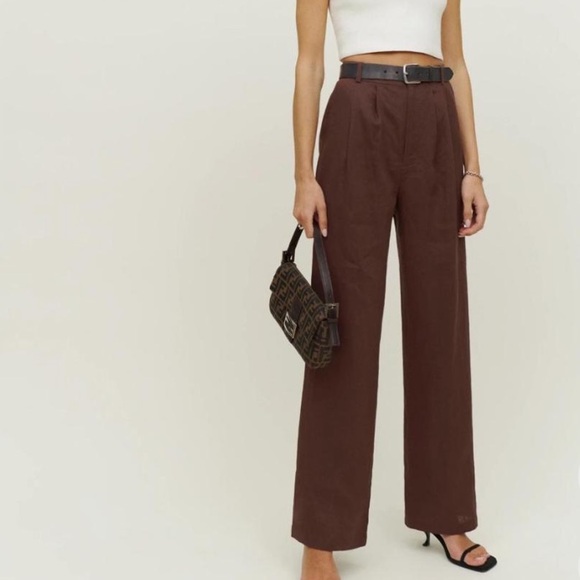 Reformation Pants - Reformation Espresso Linen Pants
